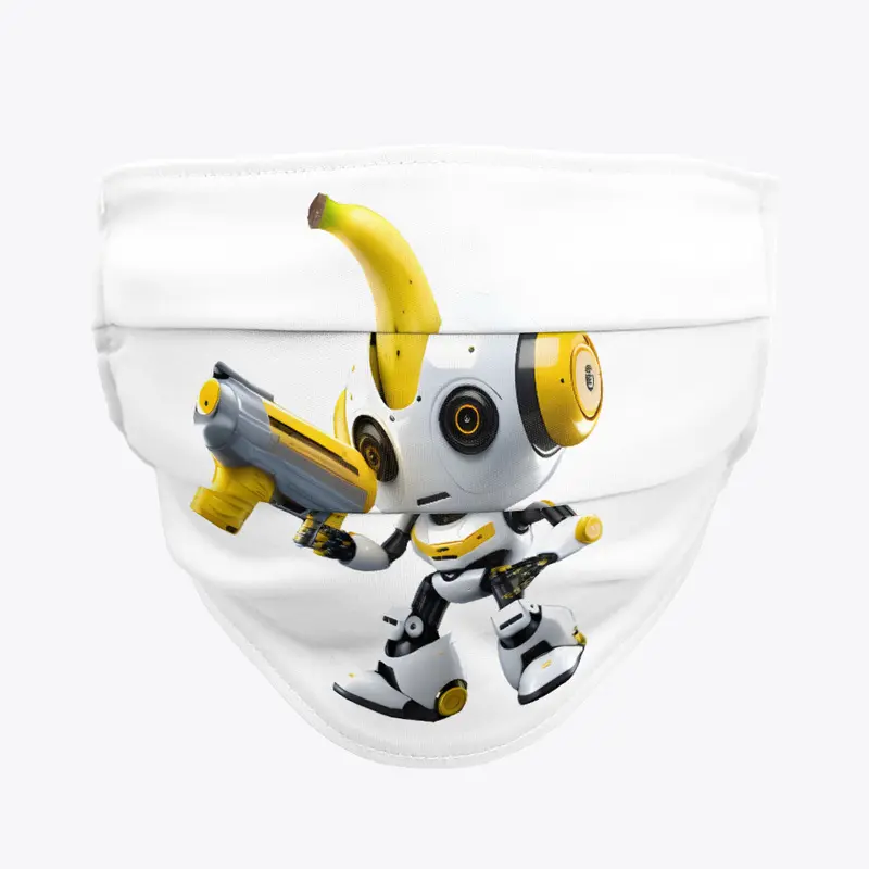 A robot carrying a banana